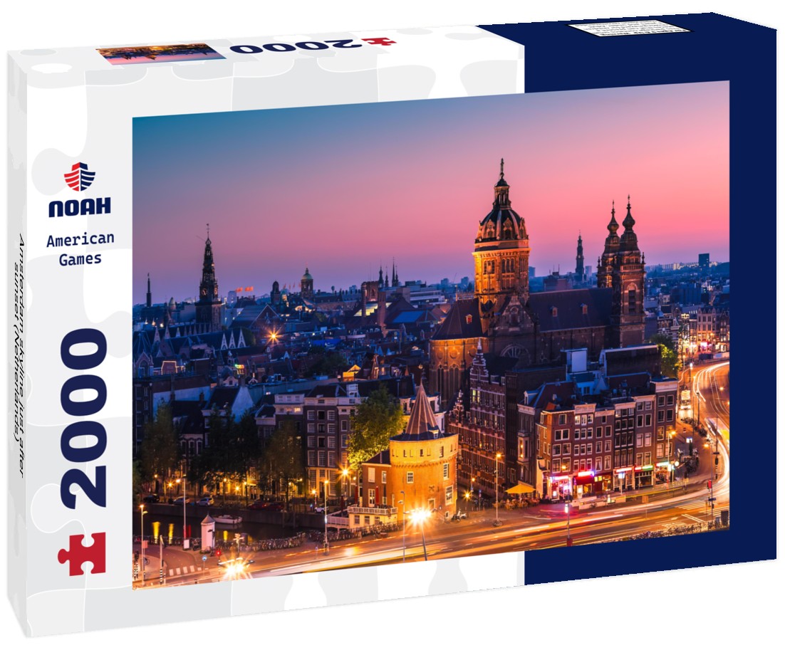 Amsterdam skyline just after sunset (Netherlands) 2000pc Puzzle