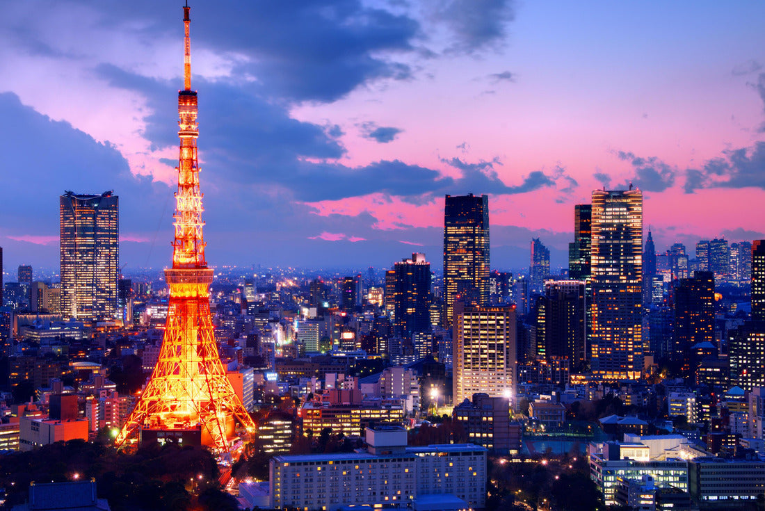 Noah Jigsaw Puzzle Tokyo Tower in Tokyo, Japan at dusk 2000 pieces