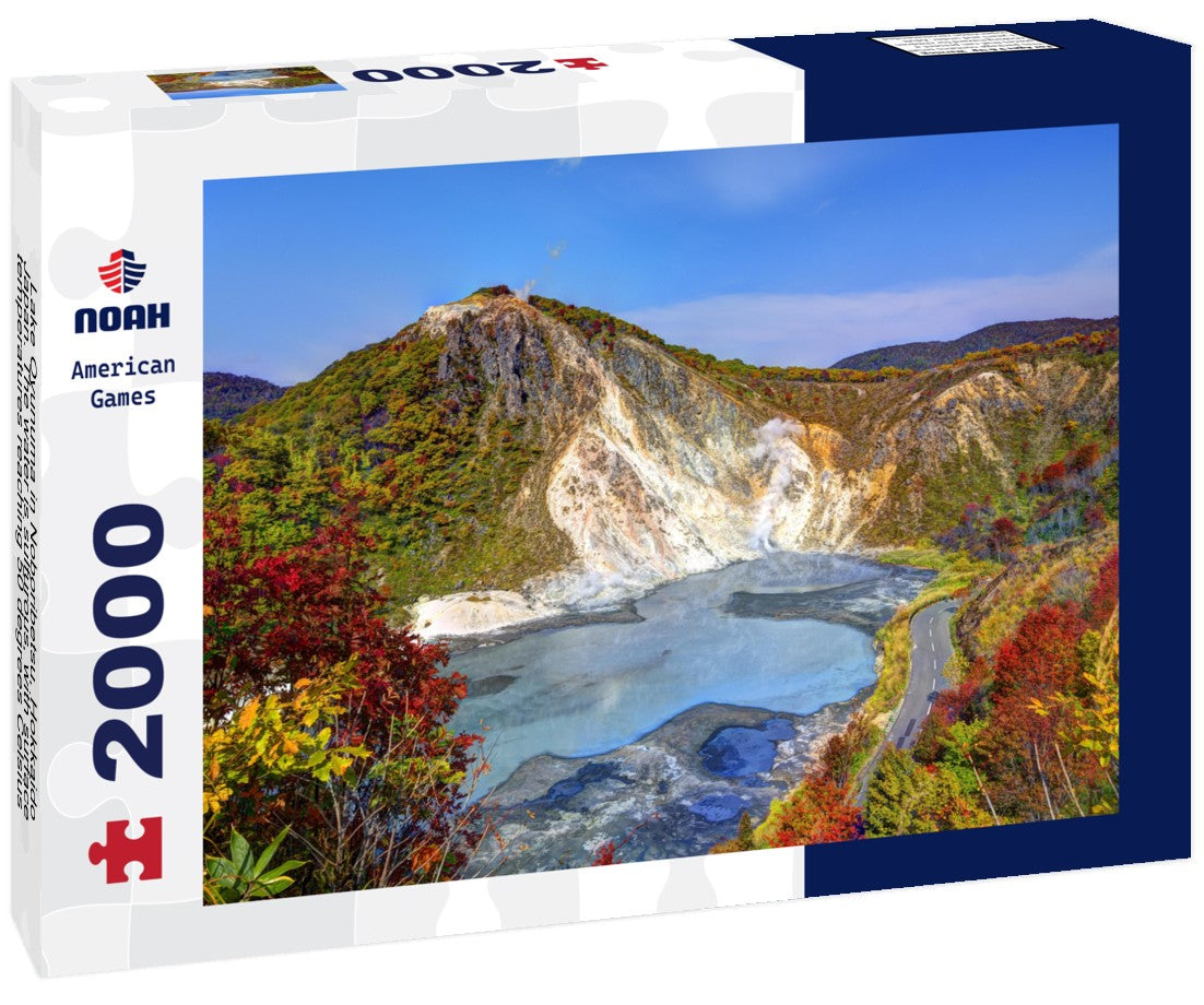 Lake Oyunuma in Noboribetsu, Hokkaido, Japan. The water is sulfurous, with surface temperatures reaching 50 degrees Celsius 2000pc Puzzle