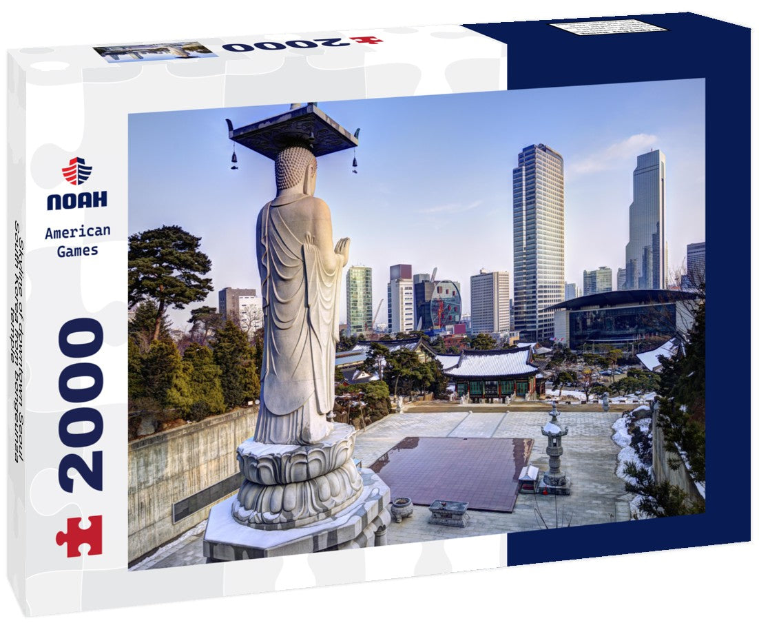 Skyline of downtown Seoul, South Korea from bongeunsa temple 2000pc Puzzle