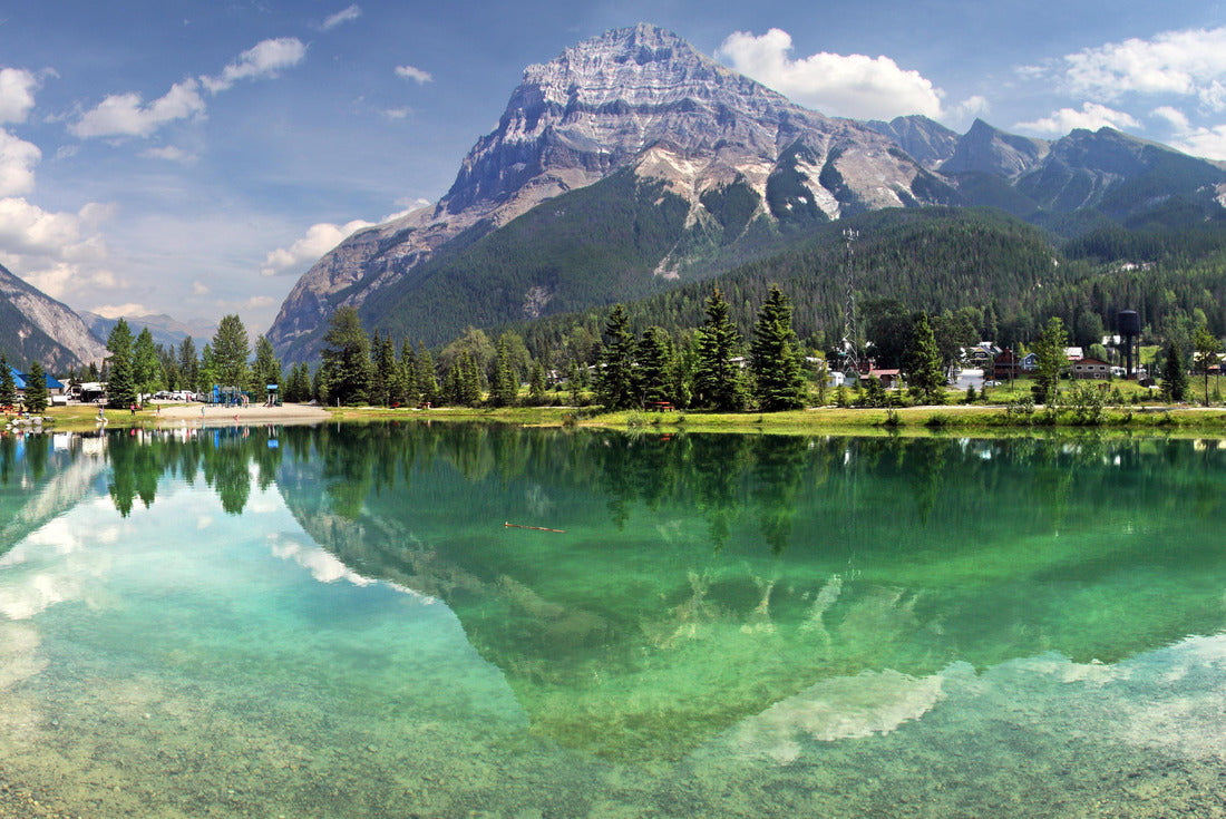 The Steven reflected in a pond in Field, British Columbia, Canada In Yoho National Park 2000pc Puzzle