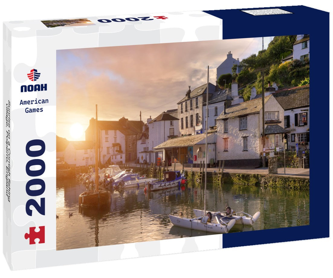 Sunrise on a Cornish fishing village, Polperro, England 2000pc Puzzle
