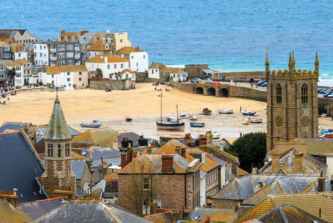 Seaside Village of St. Ives, Cornwall, United Kingdom. Roof view of the harbor 2000pc Puzzle