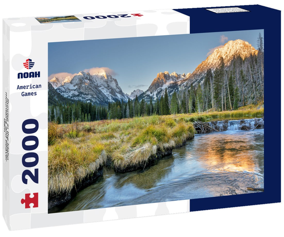 Sunrise in the Idaho mountains and beaver dam 2000pc Puzzle