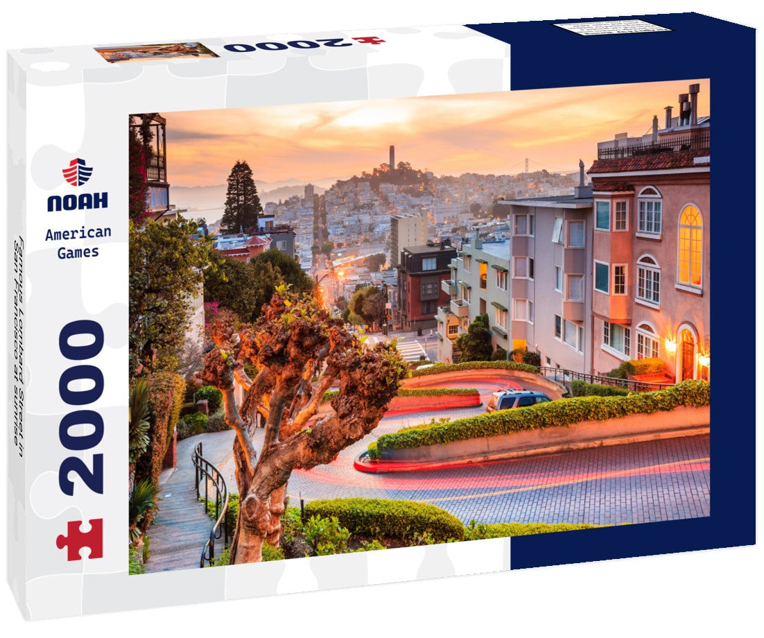 Famous Lombard Street in San Francisco at sunrise 2000pc Puzzle