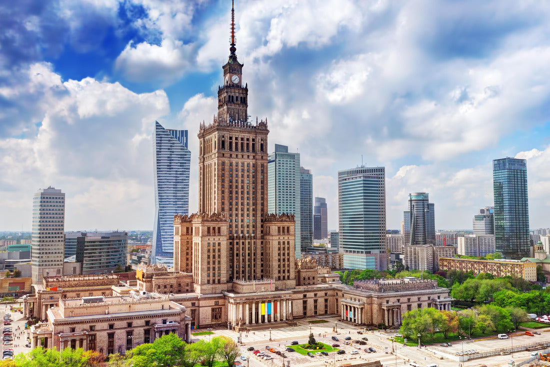 Warsaw, Poland. Aerial view of the Palace of Culture and Science and downtown business skyscrapers, city center 2000pc Puzzle