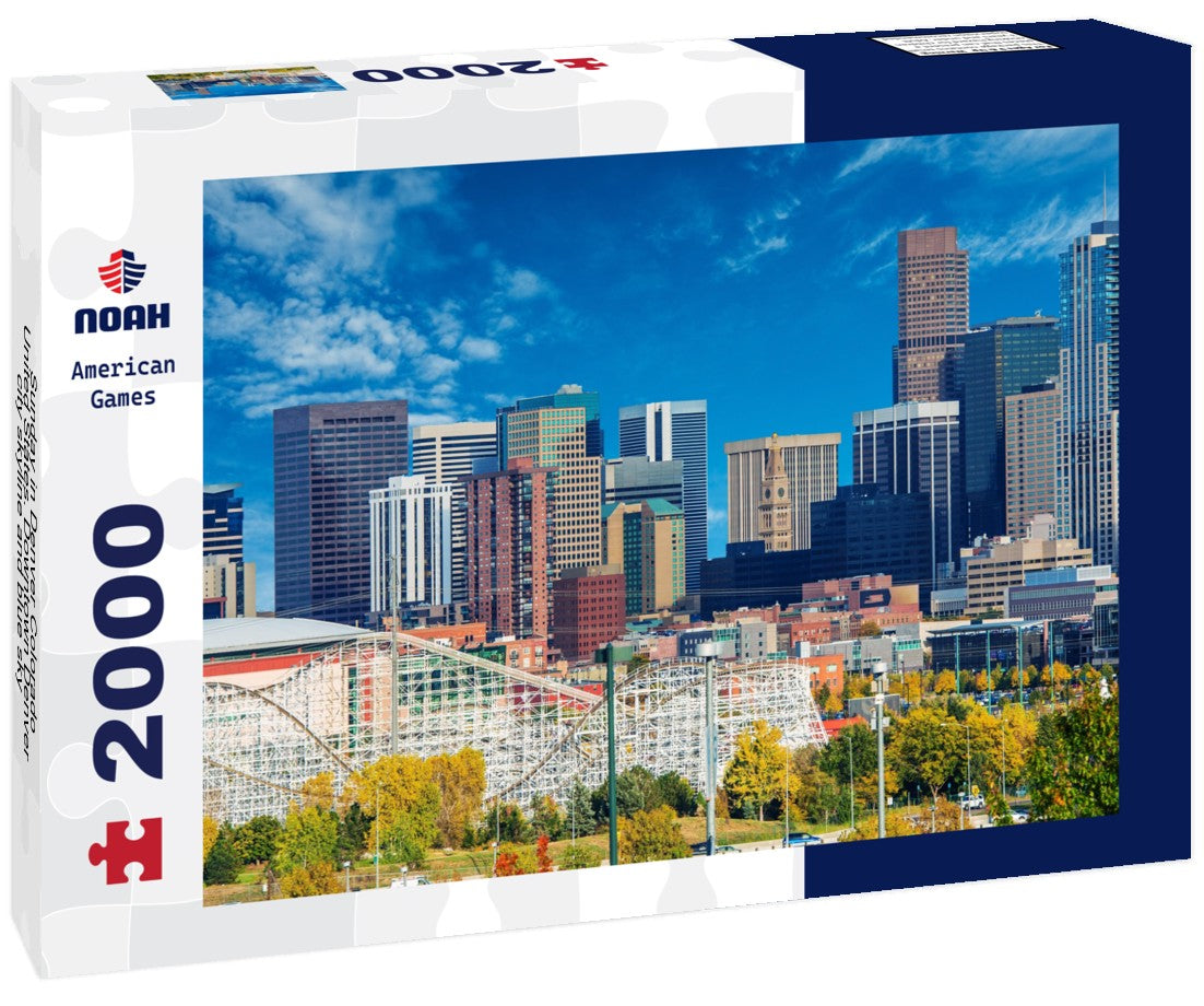 Sunday in Denver Colorado, United States. Downtown Denver city skyline and blue sky 2000pc Puzzle