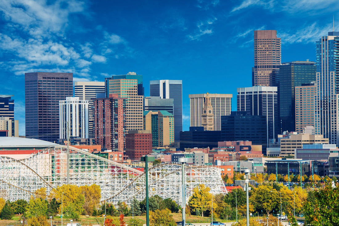 Sunday in Denver Colorado, United States. Downtown Denver city skyline and blue sky 2000pc Puzzle