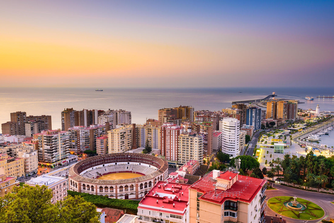 Malaga, Spain dawn skyline towards the Mediterranean Sea 2000pc Puzzle