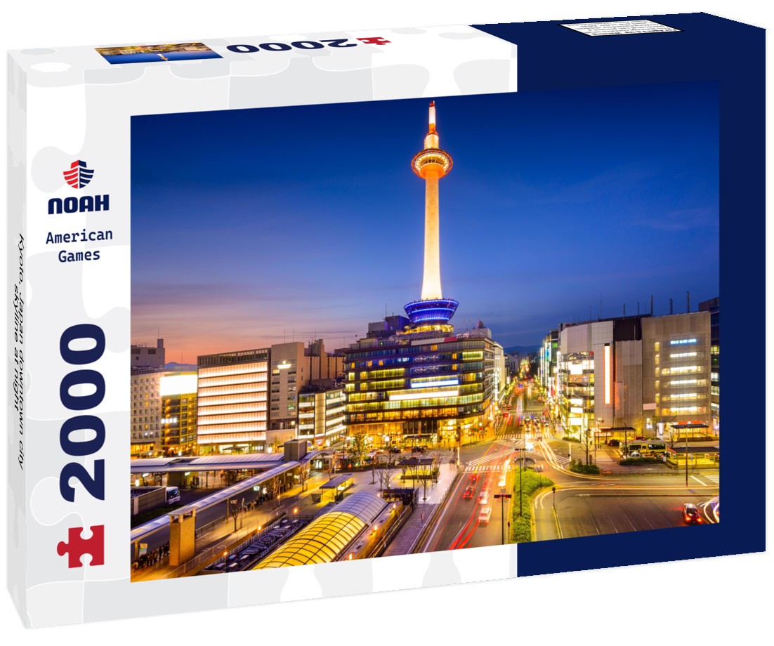 Kyoto, Japan downtown city skyline at night 2000pc Puzzle
