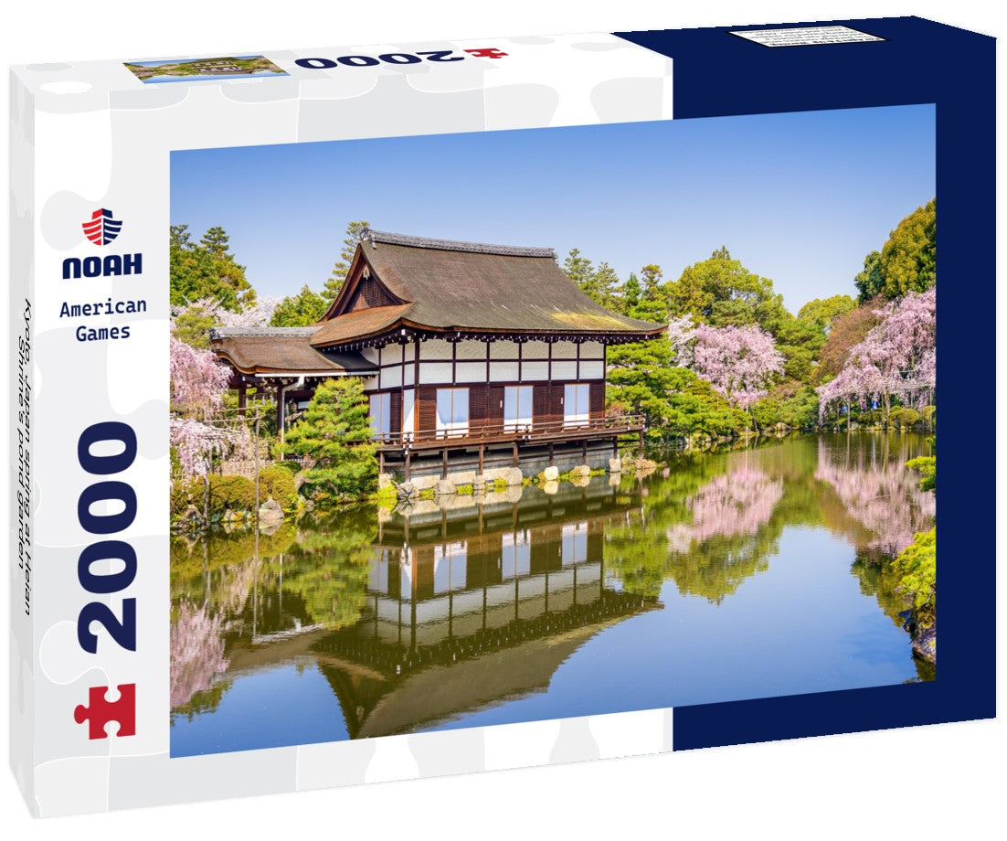 Kyoto, Japan spring at Heian Shrine's pond garden 2000pc Puzzle