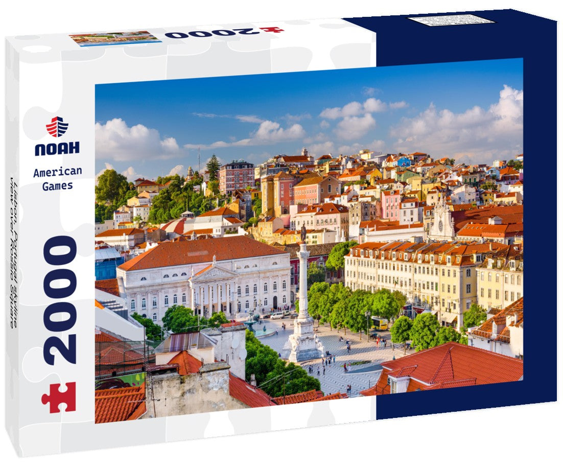 Lisbon, Portugal skyline view over Rossio Square 2000pc Puzzle