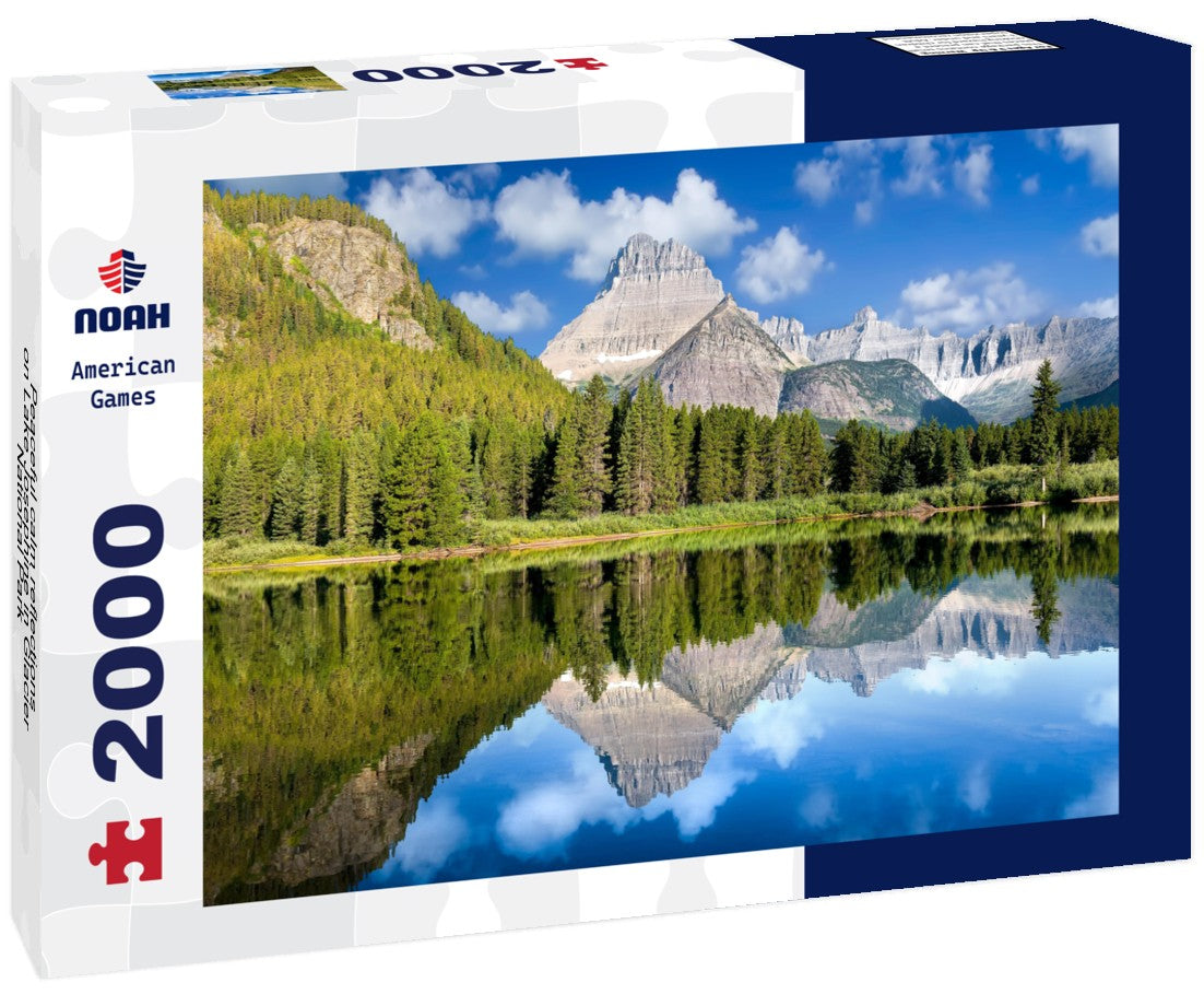 Peaceful calm reflections on Lake Josephine in Glacier National Park 2000pc Puzzle
