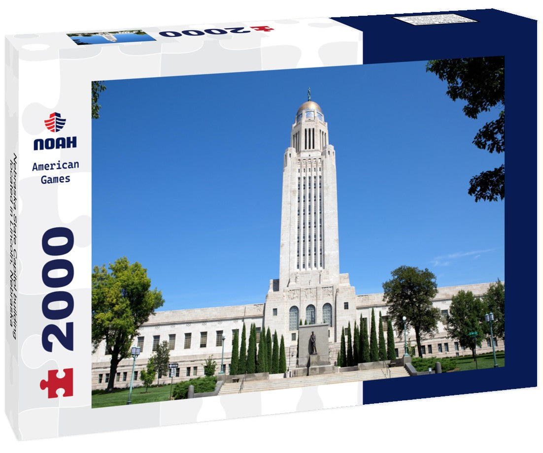 Nebraska State Capitol building located in Lincoln, Nebraska 2000pc Puzzle