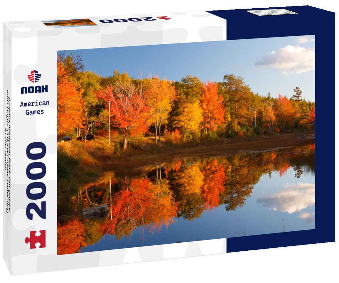 Acadia National Park fall colors with bright colored trees reflecting in the water 2000pc Puzzle