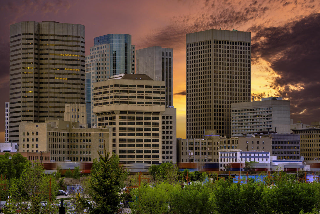 Winnipeg city skyline at sunset 2000pc Puzzle
