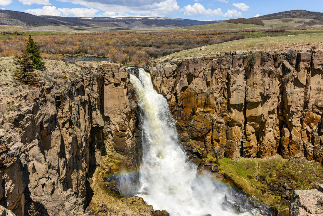 North Clear Creek Falls - North Clear Creek Falls in Late May. The falls is located off Highway 149 in Rio Grande National Forest, Hinsdale County, Colorado 2000pc Puzzle