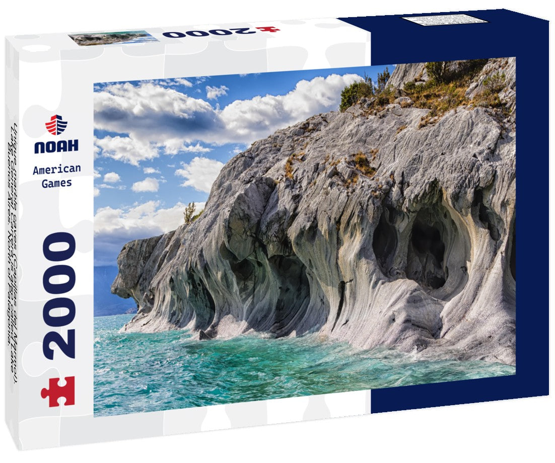 Unique marble caves (Capillas del Marmol). Lake General Carrera is also called Lake Buenos Aires. North of Patagonia. Chile 2000pc Puzzle