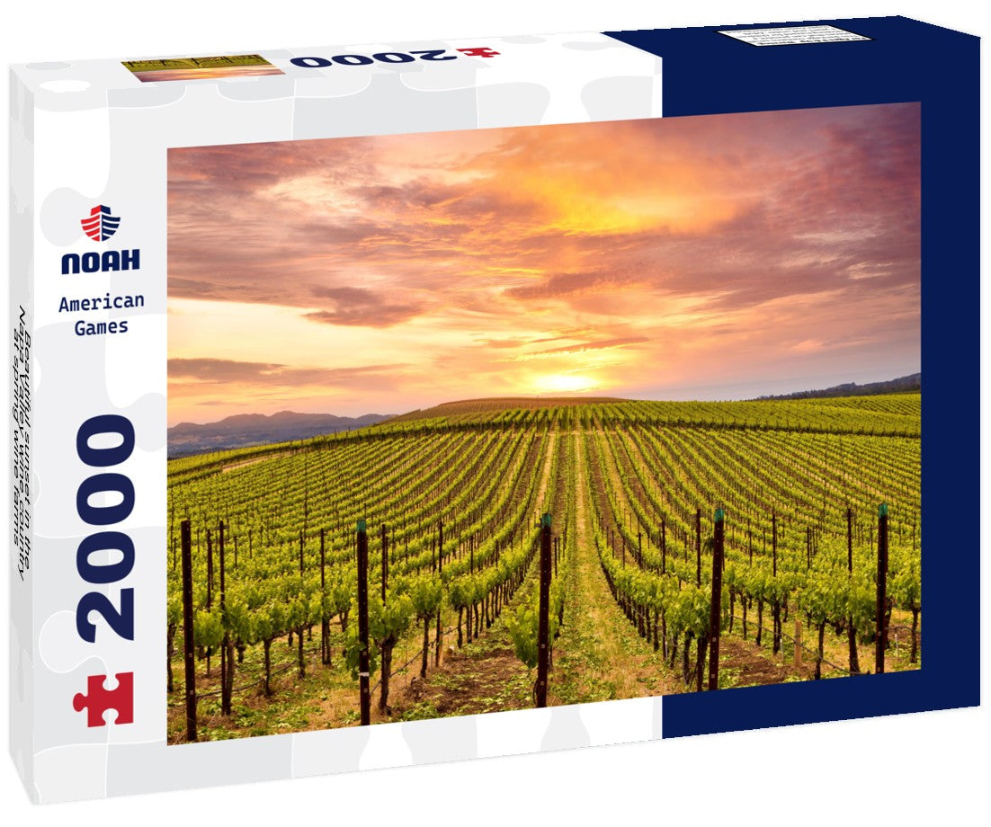 Beautiful sunset in the Napa Valley wine country at spring wine farms 2000pc Puzzle