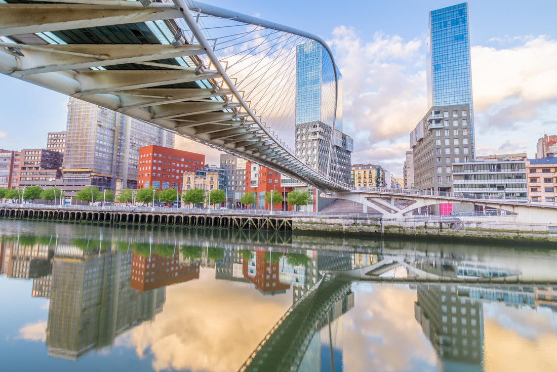 The Pedro Arrupe footbridge is a modern bridge crossing the Nervion Bridge in Bilbao, Basque Country, Spain 2000pc Puzzle