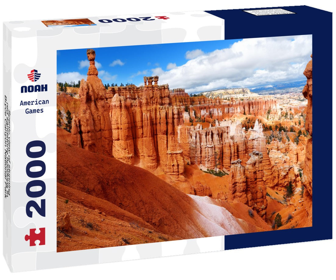 Scenic view of stunning red sandstone hoodoos in Bryce Canyon National Park in Utah, USA 2000pc Puzzle