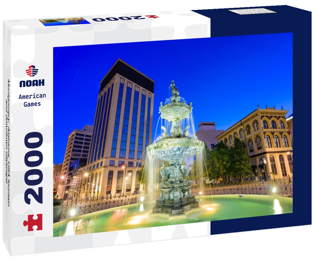 Montgomery, Alabama, USA fountain and downtown cityscape 2000pc Puzzle