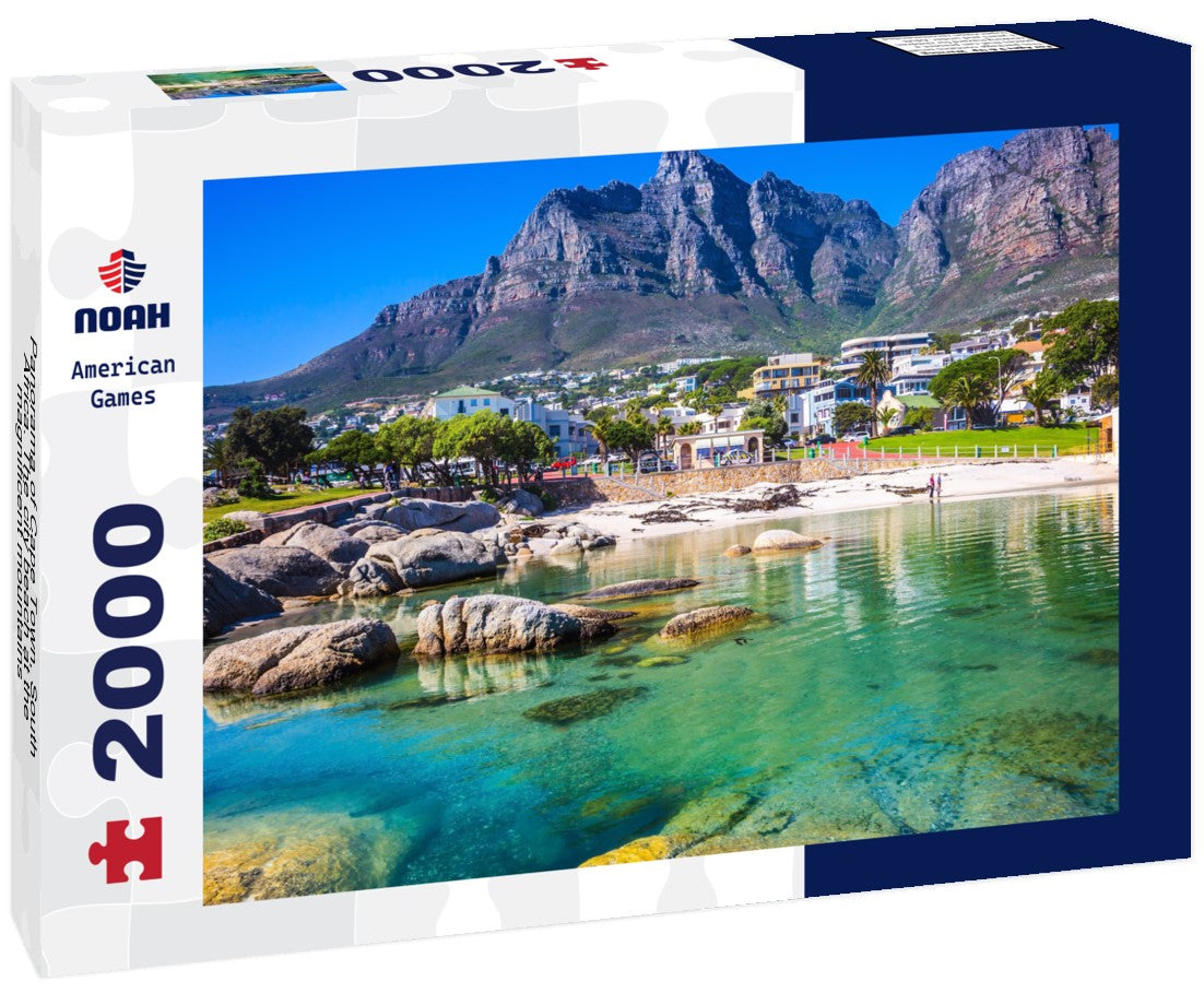 Cape Town, South Africa. The city beach at the magnificent mountains 2000pc Puzzle