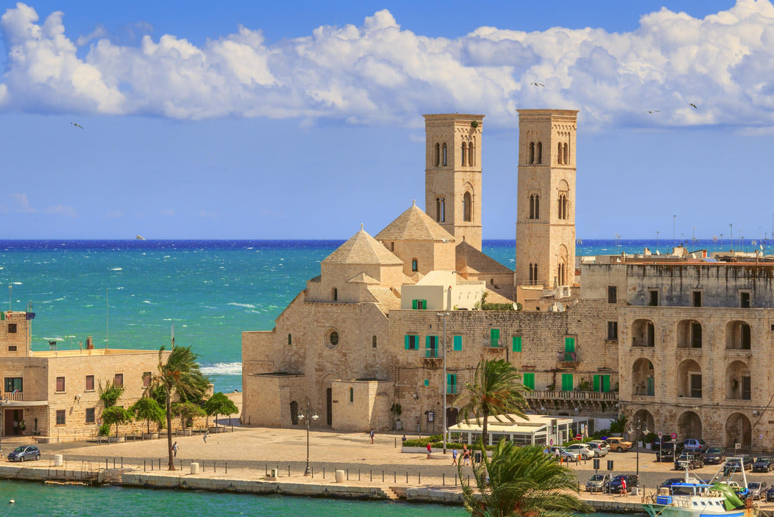 the old town of Molfetta: the harbor and the Old Cathedral of San Corrado (Duomo Vecchio). Italy (Puglia) 2000pc Puzzle