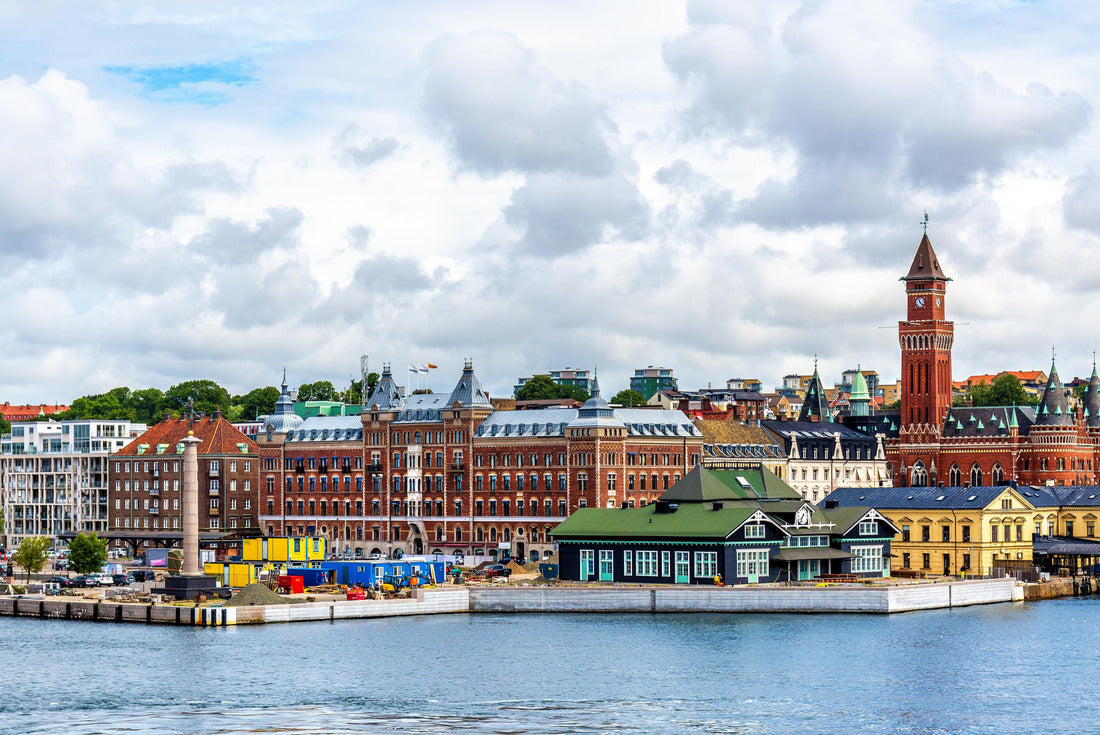 the city center and harbor of Helsingborg in Sweden 2000pc Puzzle