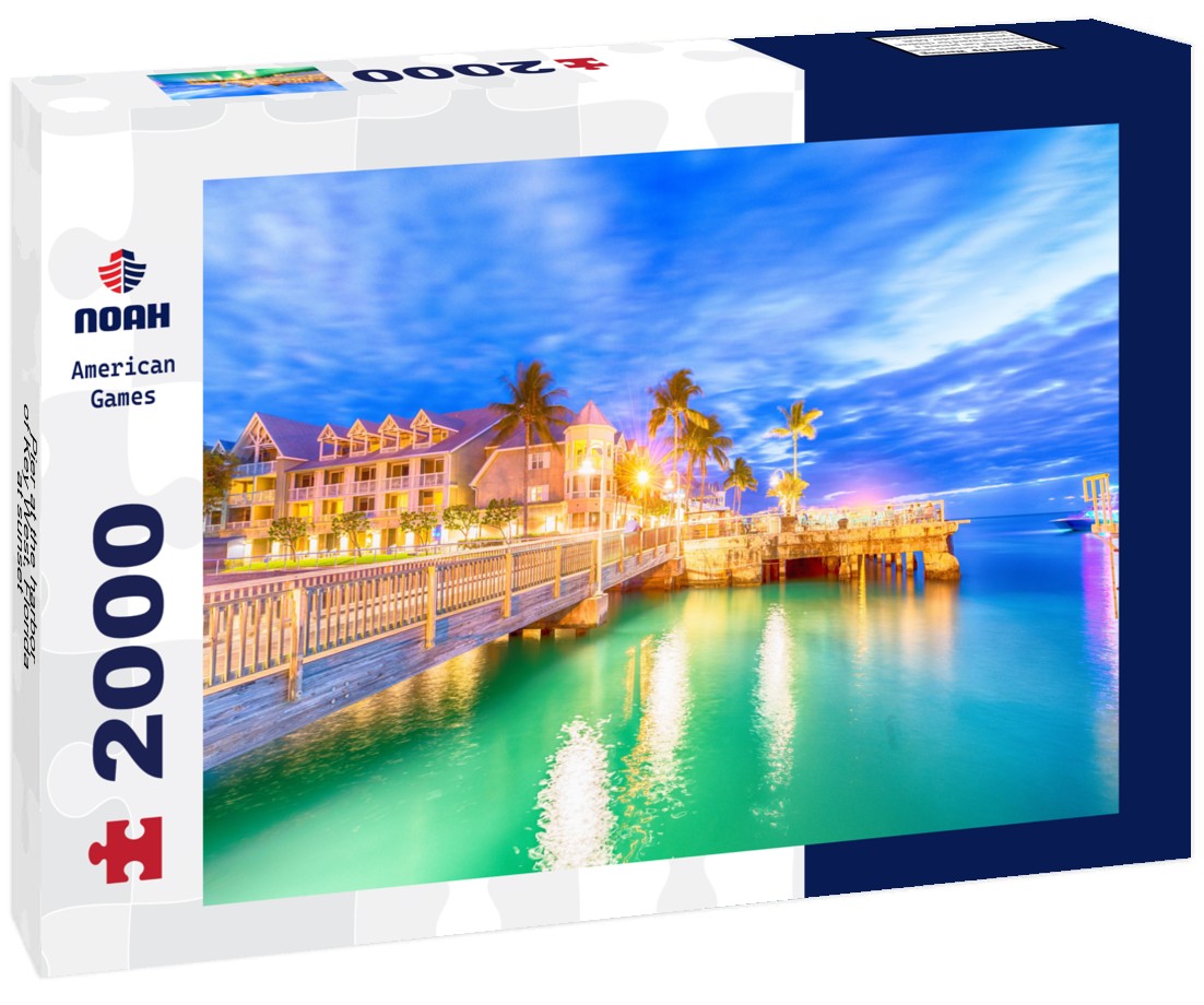 Pier at the harbor of Key West, Florida at sunset 2000pc Puzzle