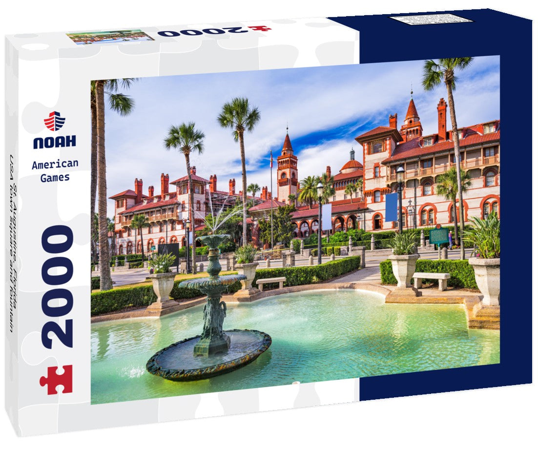 St. Augustine, Florida, USA town square and fountain 2000pc Puzzle