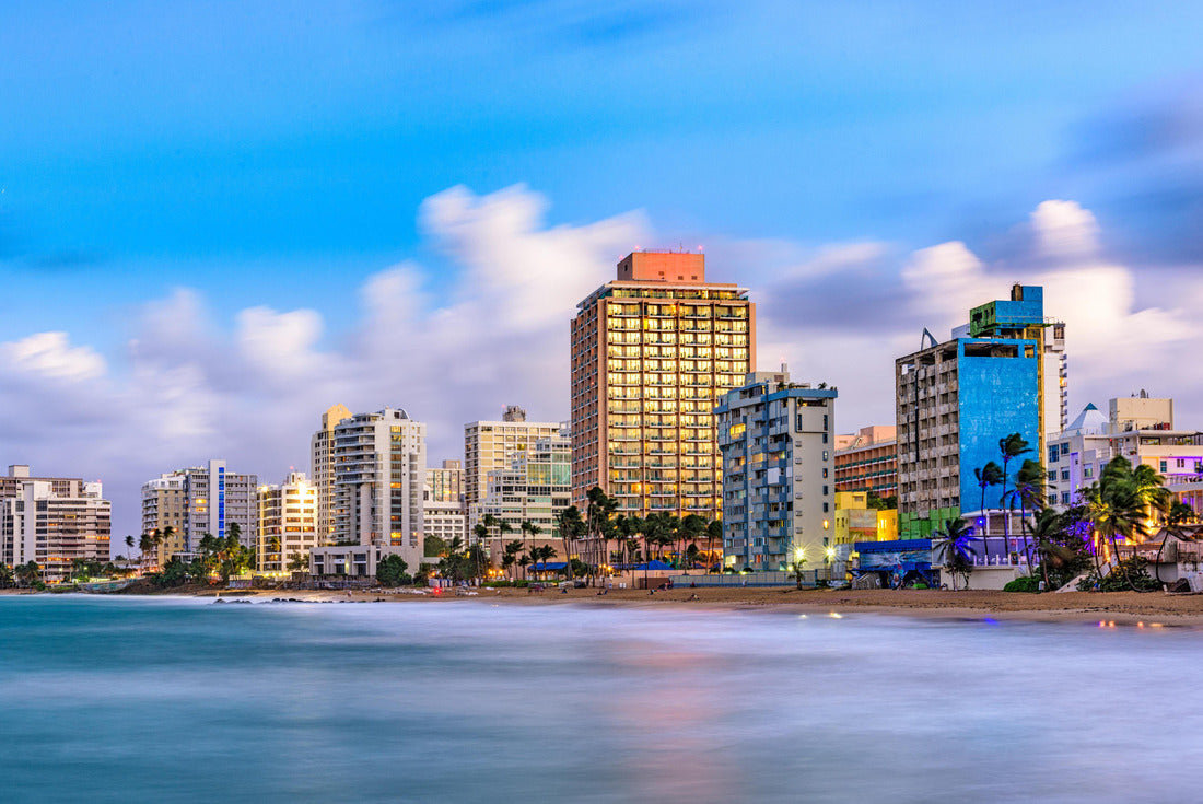San Juan, Puerto Rico resort skyline on Condado Beach 2000pc Puzzle