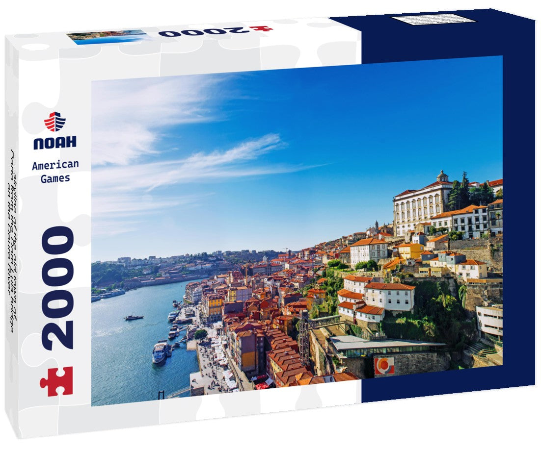 skyline of the old town of Porto from the Dom Luis bridge on the Douro River 2000pc Puzzle