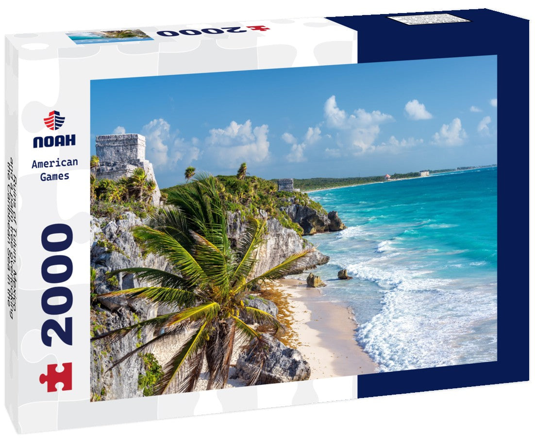Ruins of Tulum, Mexico and a palm tree overlooking the Caribbean Sea in the Riviera Maya 2000pc Puzzle