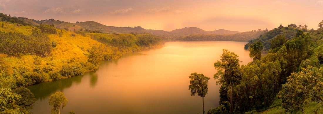 Noah Jigsaw Puzzle An extinct volcanic crater in the Katwe region at sunset, Uganda. panorama 1000 pieces