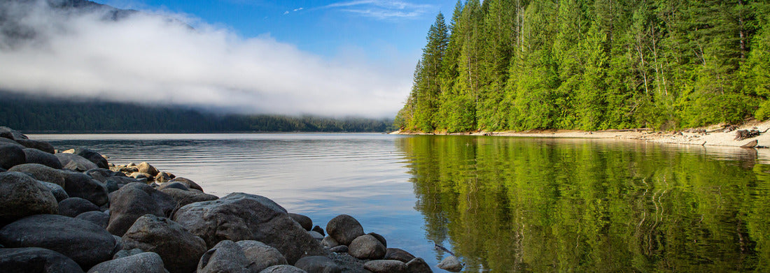 Noah Jigsaw Puzzle Reflective Beautiful Calm Lake in Morning at Alouette Lake Golden Ears Provincial Park British Columbia Canada panorama 1000 pieces