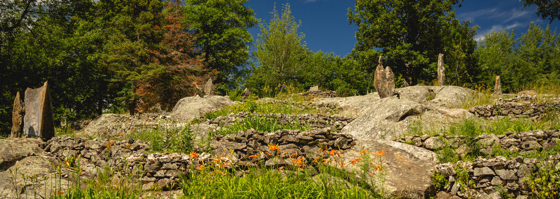 Noah Jigsaw Puzzle Stone sculptures in the Ellsworth Rock Gardens in Voyageurs National Park, Minnesota panorama 1000 pieces