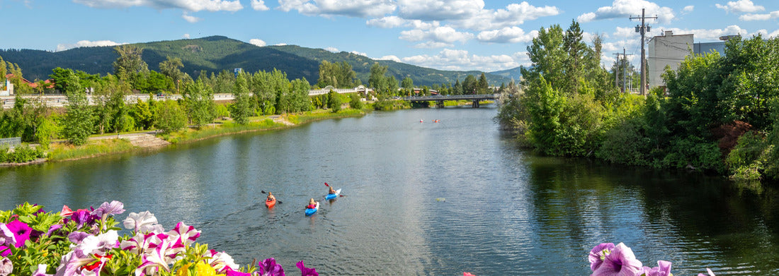 Noah Jigsaw Puzzle A group of kayakers enjoys a beautiful summer day on Sand Creek River and Pend Oreille Lake in downtown Sandpoint, Idaho, USA panorama 1000 pieces