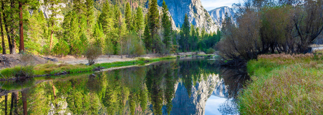 Noah Jigsaw Puzzle Early morning landscape shot of the Three Brothers at Yosemite Valley with a reflection of the mountains in the Mercer river. Taken in Yosemite National Park panorama 1000 pieces