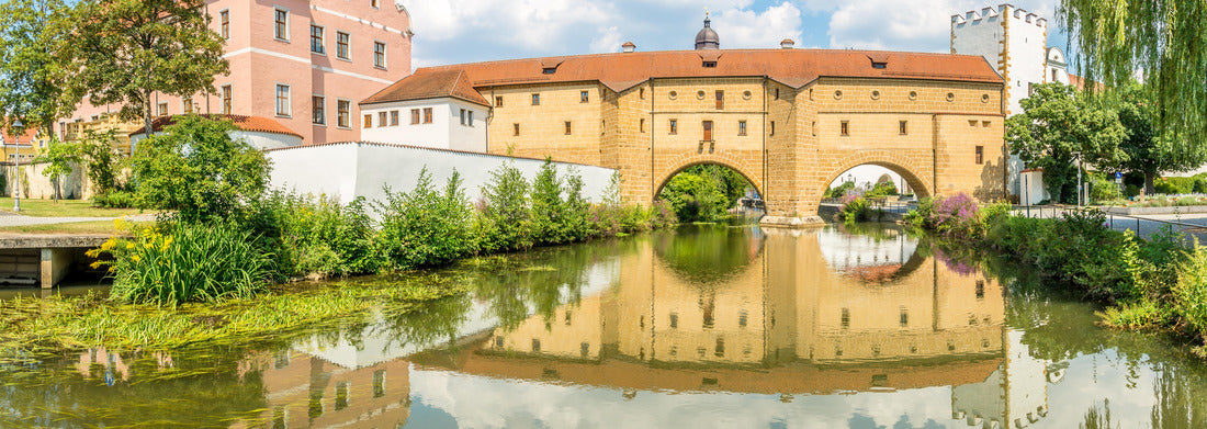 Noah Jigsaw Puzzle Panoramic view of the water tower over the river Vils in Amberg, Germany panorama 1000 pieces