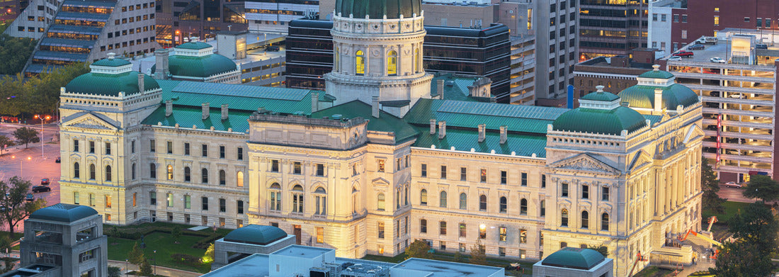 Noah Jigsaw Puzzle Indiana State Capitol Building in Indianapolis, Indiana, USA panorama 1000 pieces