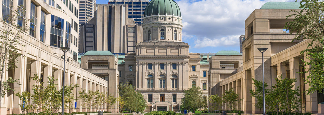 Noah Jigsaw Puzzle Indiana State Capitol Building in Indianapolis, Indiana, USA panorama 1000 pieces