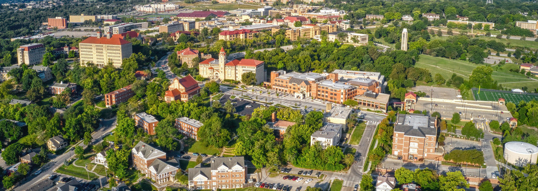 Noah Jigsaw Puzzle Aerial View of Lawrence, Kansas and its State University panorama 1000 pieces