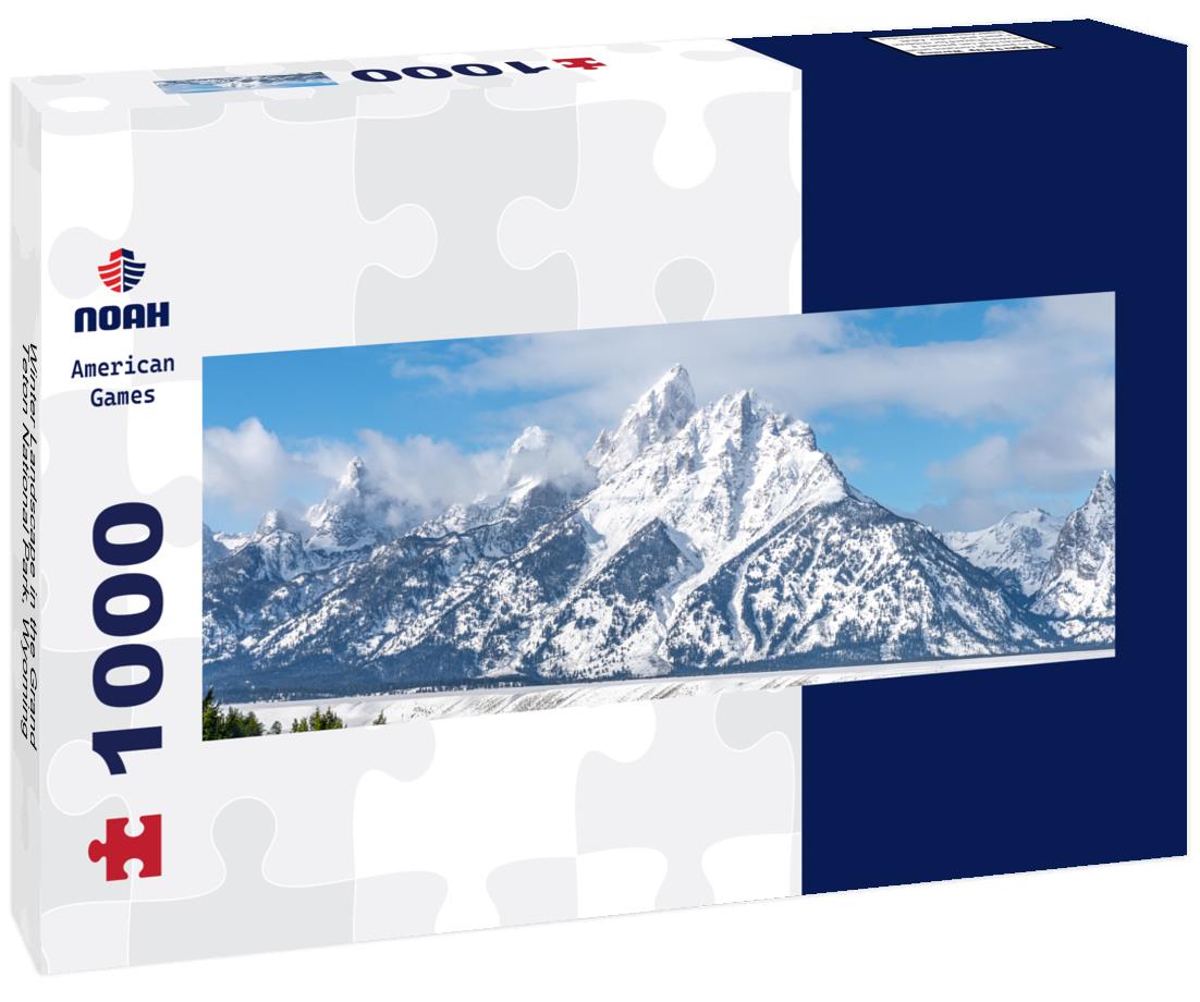 Winter Landscape in the Grand Teton National Park, Wyoming 1000pc Panoramic Puzzle