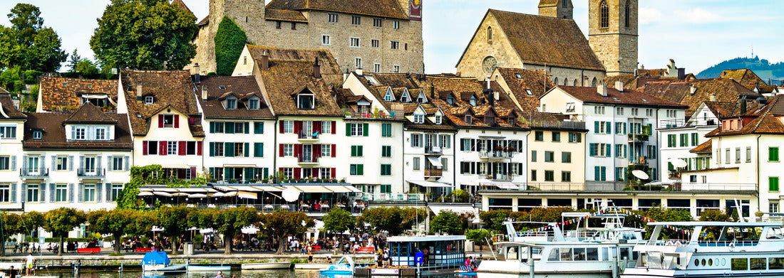 Noah Jigsaw Puzzle Rapperswil Castle in Rapperswil-Jona on Lake Zurich in the canton of St. Gallen, Switzerland panorama 1000 pieces