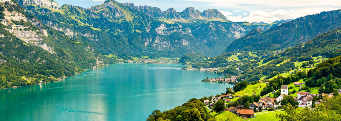 Noah Jigsaw Puzzle Landscape at Walensee Lake in Switzerland panorama 1000 pieces