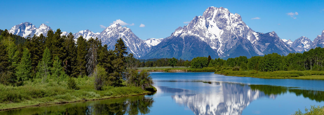 Noah Jigsaw Puzzle View of Mount Moran in Grand Teton National Park from oxbow bend panorama 1000 pieces