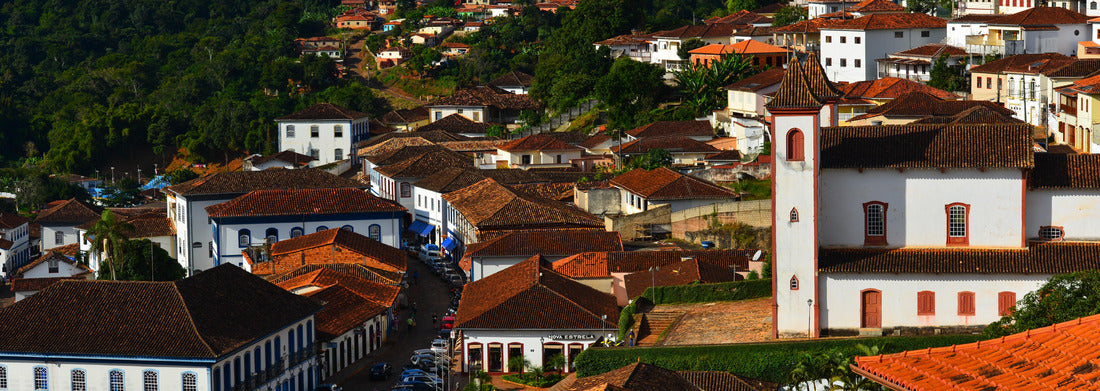 The historic small town of Serro, a remote colonial gem near Diamantina, Minas Gerais, Brazil 1000pc Panoramic Puzzle