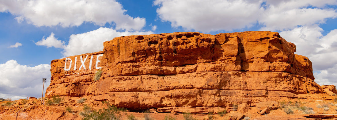White Dixie letter of The Dixie Sugarloaf at St George, Utah, USA 1000pc Panoramic Puzzle