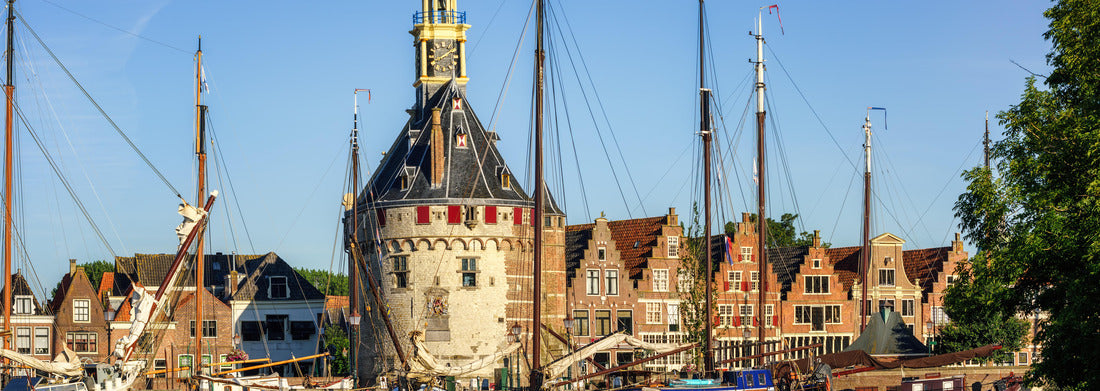 Noah Jigsaw Puzzle Historic tower Hoofttoren in the harbor of Hoorn, North Holland, Netherlands panorama 1000 pieces